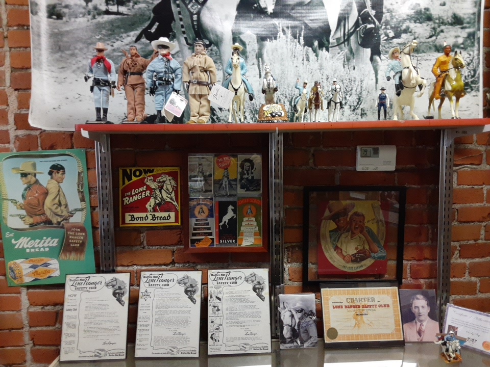 A display case at the Radio Days Theater of the Mind Museum