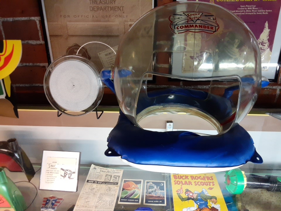 A display case at the Radio Days Theater of the Mind Museum